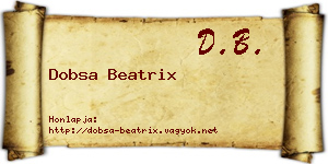 Dobsa Beatrix névjegykártya